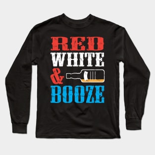 Red, White, & Booze Long Sleeve T-Shirt